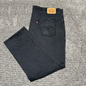 Levi's 541 Jeans Athletic Taper Black Denim Mens 42x30 Classic Red Tab